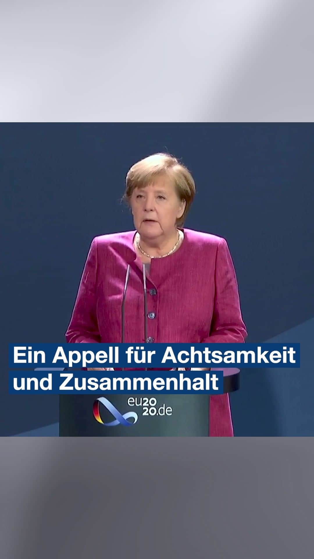 アンゲラ・メルケルのインスタグラム：「„Alles wird zurückkommen: Feiern, Ausgehen, Spaß ohne Coronaregeln. Jetzt aber zählt etwas anderes: Achtsamkeit und Zusammenhalt, die einfachen Grundregeln von Abstand, Hygiene und Maskentragen,“ so appelliert Kanzlerin Merkel vor allem an die jüngeren Menschen heute nach einer Videokonferenz zur Corona-Lage mit Bürgermeisterinnen und Bürgermeistern der 11 größten deutschen Städte.   #Kanzlerin #Merkel #Bundeskanzlerin #Corona #Coronavirus #Covid_19」