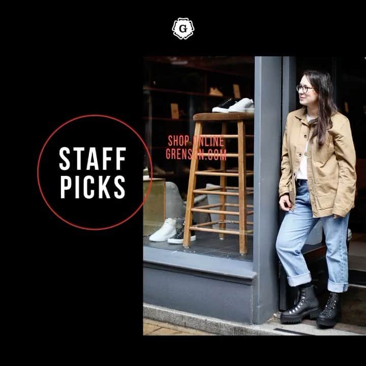 のインスタグラム：「We sent Earl, who runs our Bloomsbury Store, out with his camera to shoot our retail team at each of our stores and asked them for their Top Picks for the season. First up is Andrea from our Jermyn St Store the Jana from our Bloomsbury Store, Jack from Soho and Kenzia from Hanbury.  #teamgrenson #staffpicks #newseason #wintercollection #grensongirls #grensonshoes #grenson #grensoncommunity #thegoodshoe」