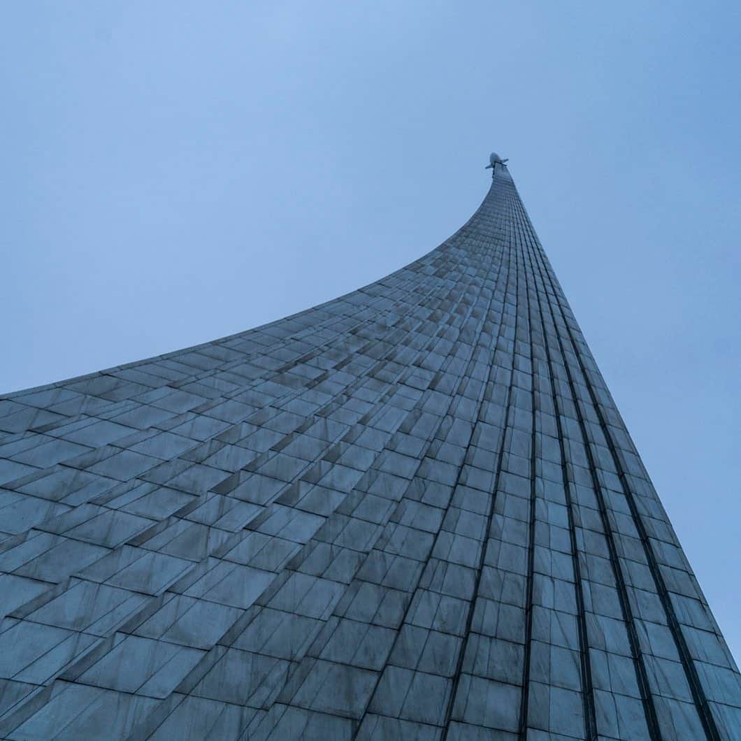 高松聡のインスタグラム：「モスクワの宇宙飛行士記念博物館のタワー。」