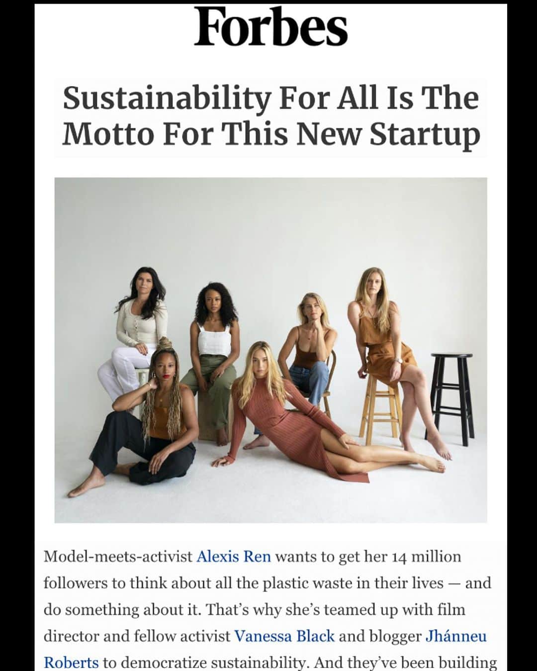 アレクシス・レンのインスタグラム：「My women!! Thank you @forbes for the beautiful article. I’m so proud of my team. Countless zoom meetings, 10000 slack messages and so much love put into @futureprosperity. thank you for all your hard work. Love you ladies- this is just the beginning! Link in my bio to start your regenerative journey and help us make the shift our planet needs.」