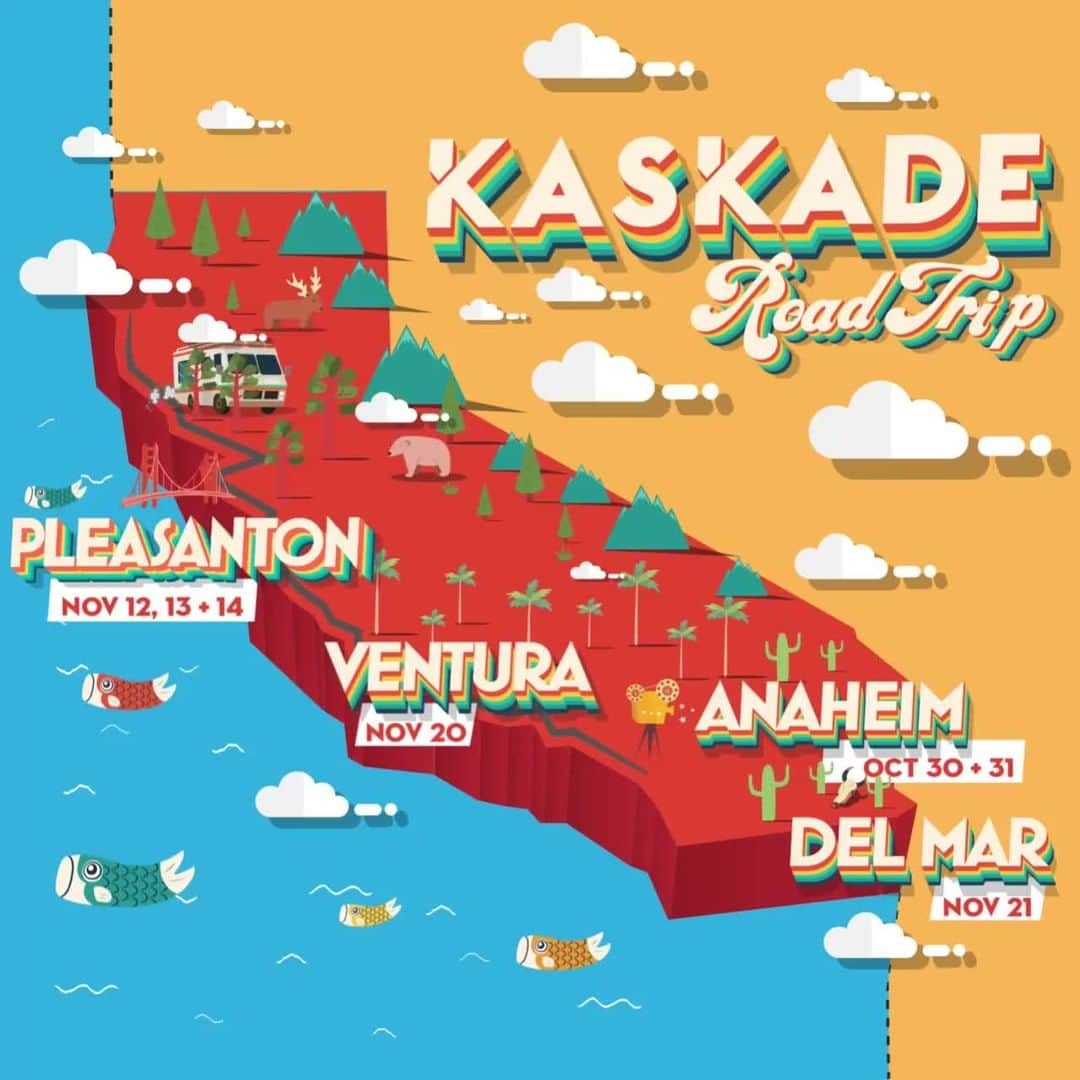カスケイドのインスタグラム：「I’m moving the show from the safety of your living room to the (still safe) (way more fun) drive-in!✨✨⁠ Sign up at KaskadeMusic.com ((link in bio)) to have early access to tickets.  Grab your air freshener and call your bubble, it is time to get together again!」