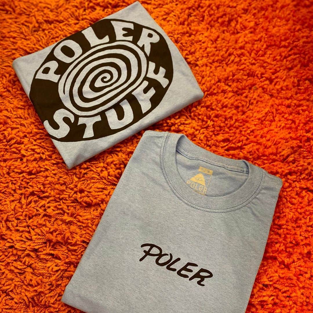 Poler Outdoor Stuffさんのインスタグラム写真 - (Poler Outdoor StuffInstagram)「Enter the portal to #campvibes. The Spiral Tee is BACK in BLUE! In-store and online for $25. Sizes SM-XL.」10月10日 4時29分 - polerportland