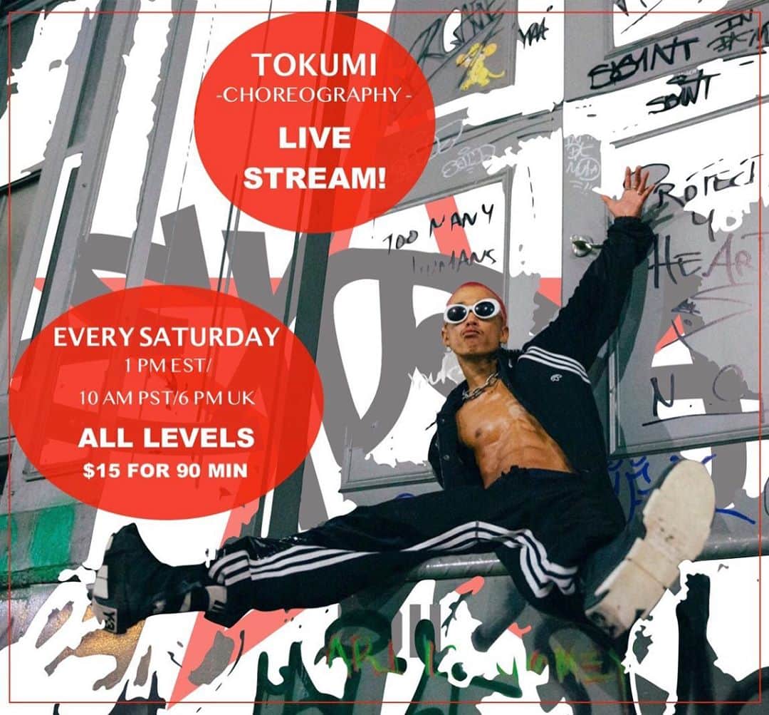 EXILE PROFESSIONAL GYMさんのインスタグラム写真 - (EXILE PROFESSIONAL GYMInstagram)「Saturday online classes will be 🔥🔥🔥 w/ @tokumiwatanabe Register NOW for Saturday classes 🔗 in BIO 🙌   1-2:30pm - Tokumi Watanabe 3-4:30pm - Mrs. Sugar Brown  Click ‘Book’ and create an account OR login in to your Mind Body account to reserve ✔️ $15 online class ✔️ Private login link will be sent via email 15 minutes prior to class start 👀  ZOOM TIPS 👀 If using 📱 Zoom app best way to go 👍 Please use ‘mute’ button when not speaking. We encourage displaying your video for teacher feedback! See you on the dance floor!」10月10日 5時57分 - expg_studio_nyc