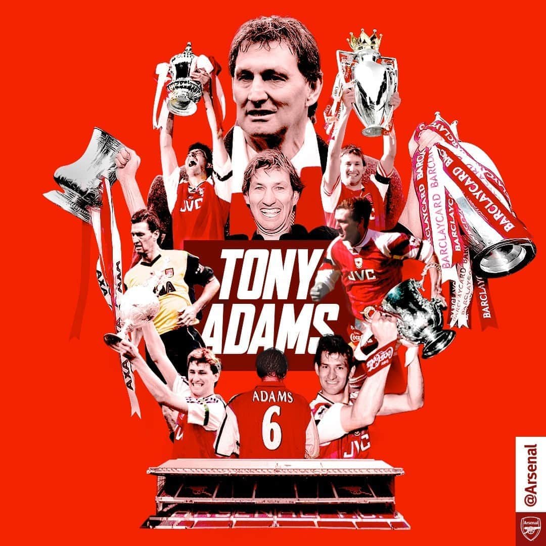 アーセナルFCさんのインスタグラム写真 - (アーセナルFCInstagram)「Happy birthday, Tony! 🎂🎉⁠ ⁠ #Arsenal #MrArsenal #TonyAdams #legend」10月10日 16時45分 - arsenal