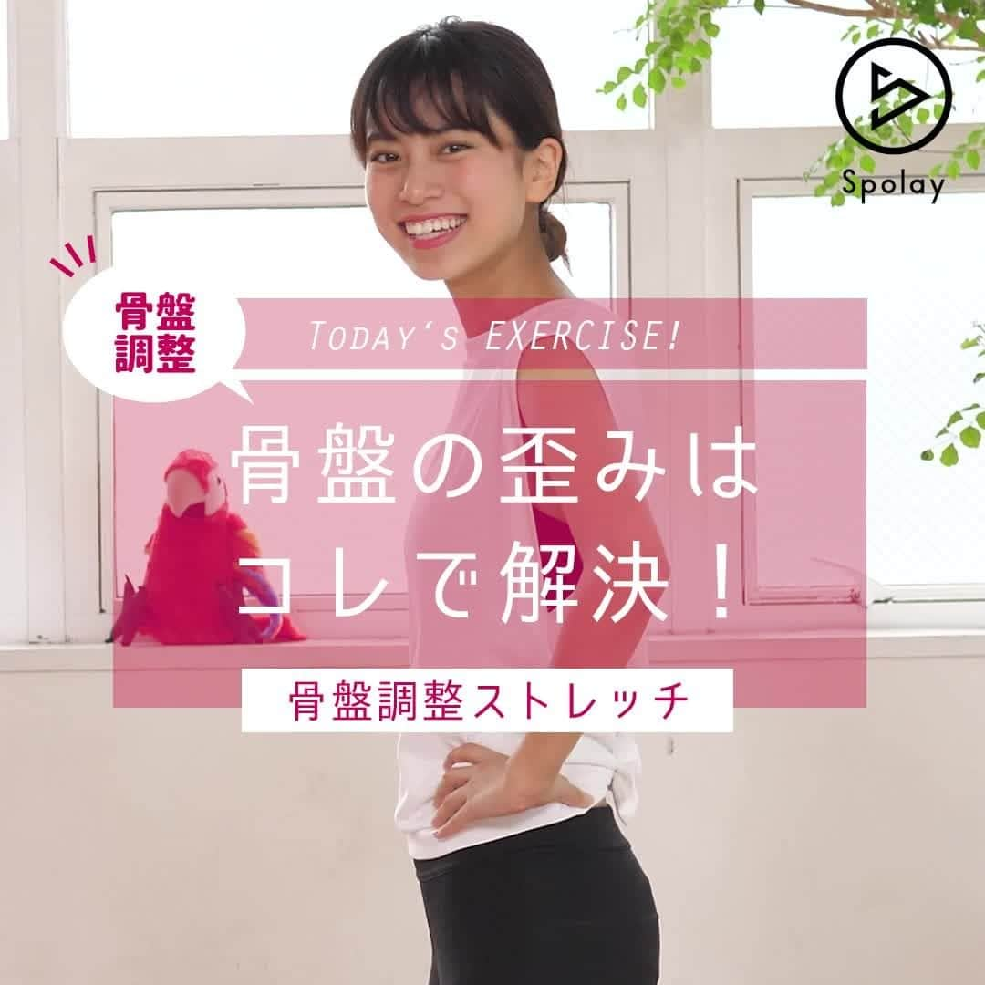 Spolayのインスタグラム：「「骨盤の歪みはストレッチで調整🎵」 - 今回は骨盤を調整するストレッチをご紹介します❗ 固くなった骨盤を柔軟にするストレッチで、骨盤を調整しましょう♪ さっそくチェック👇👇👇 - 1.足を肩幅に開き、片足ずつかかとを浮かせる 👉浮かせた足の骨盤の側面を上げるイメージ 2.左右交互に30秒続ける 3.ひざを立てて座り、骨盤をゆっくり前後に倒す 👉からだを使って動かさず骨盤を動かすイメージで 4.前後交互に30秒続ける - 骨盤を前後左右に動かすことで、骨盤の調整に効果あり！ からだのベースである骨盤を調整し美姿勢を目指しましょう♪ ※ただし、身体に痛みのある人はすぐに中止して、無理のない範囲でおこなうようにしてください - 【監修・出演】武田敏希（e-stretch）（@estretch.gym） 【出演】佐分利眞由奈（女優／モデル）（@mayuna_saburi） - #骨盤調整 #骨盤 #骨盤歪み #骨盤ケア #骨盤体操 #骨盤ボディメイク #骨盤ストレッチ #姿勢矯正 #姿勢 #姿勢改善 #姿勢美人 #美姿勢 #正しい姿勢 #姿勢矯正エクササイズ #美姿勢ストレッチ #姿勢チェック #姿勢よくなりたい #綺麗な姿勢 #美姿勢メイク」