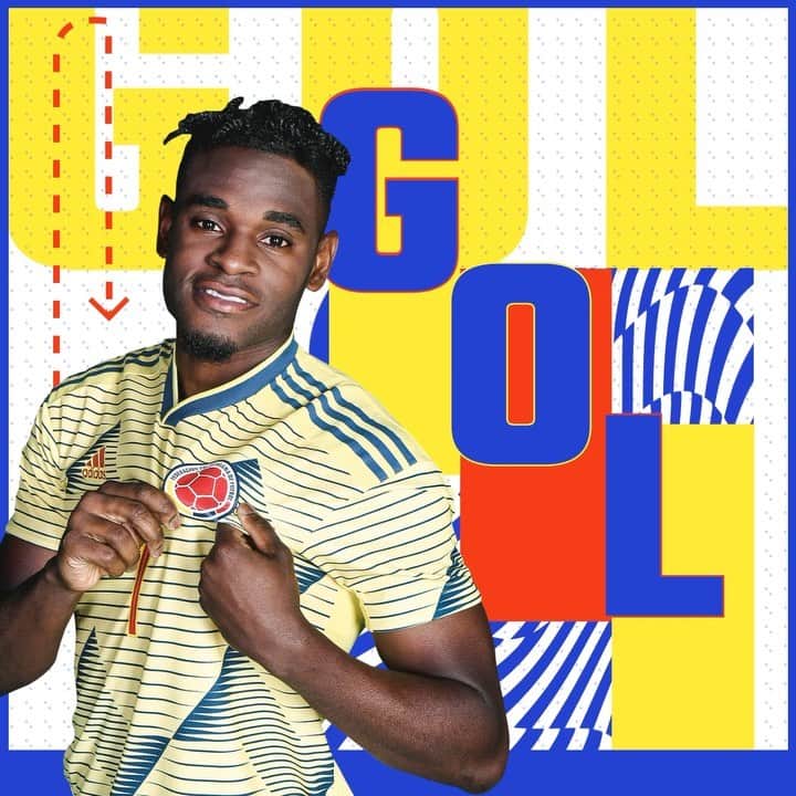 サッカー コロンビア代表チームのインスタグラム：「⏱ 16'  Goooooooooool de Duván Zapata 🐃  🇨🇴1⃣-0⃣🇻🇪   #VamosColombia 🇨🇴 #COLVEN」