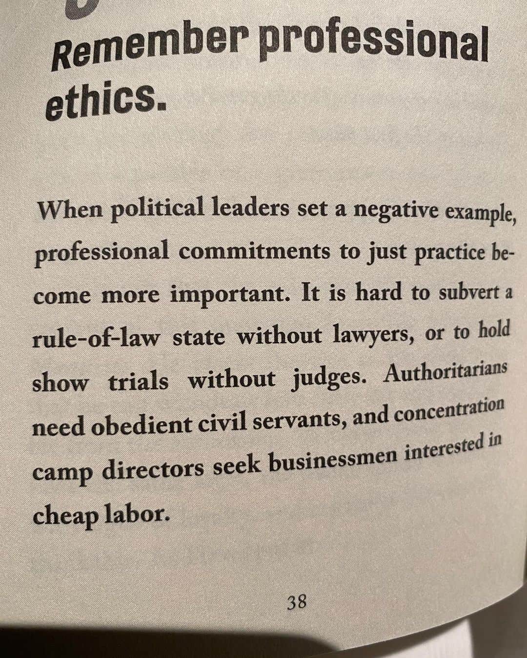 レイ・アレンのインスタグラム：「Professional ethics provide rules on how a person should act towards other people. When people accept poor ethics in the workplace and in government, authoritarians come to power! Don’t take my word for it, read, “The Coming of the Third Reich”. #ontyranny」