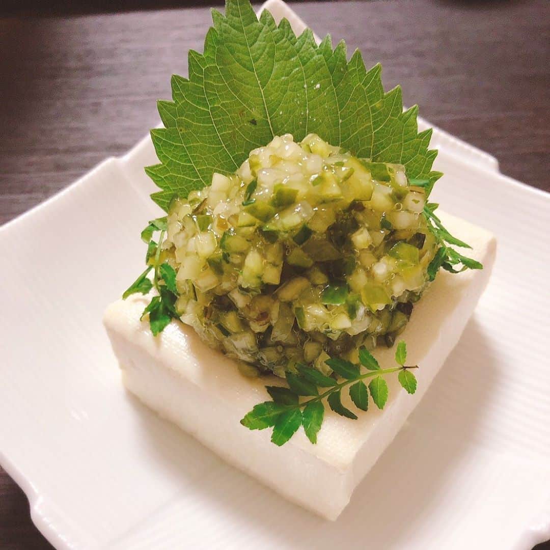 ゴンゾーのインスタグラム：「Yamagata's dashi on the cold tofu.」