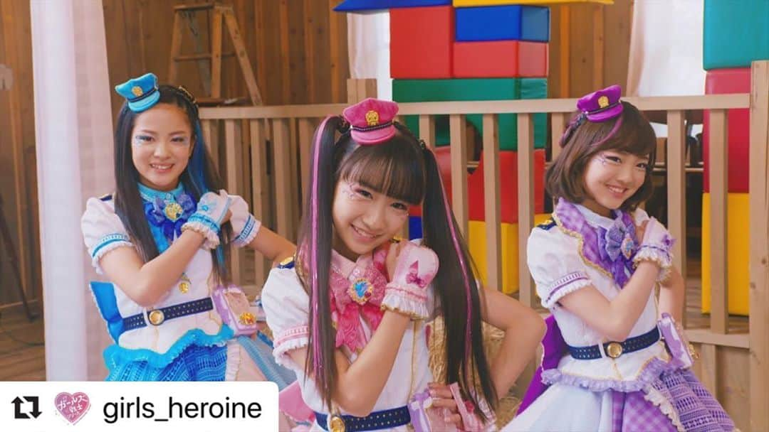 mirage²（ミラージュミラージュ）さんのインスタグラム写真 - (mirage²（ミラージュミラージュ）Instagram)「#Repost @girls_heroine with @make_repost ・・・ ‪【予告】 #テレビ東京 系にて明日10/11(日)あさ9時から #ラブパト 第12話「ラブキッラリン！輝いています！」完ッ全にラブってる！ツバサ( #渡辺未優 )&サライ( #山口莉愛 )&コハナ( #山下結衣 )の前に現れたのは、ラブパトシャイン・七色ソラ( #杉浦優來 ) 🌈💛‬  ‪https://lovepatrina.jp/‬  ‪#特撮‬」10月10日 15時21分 - lovelylovely_official