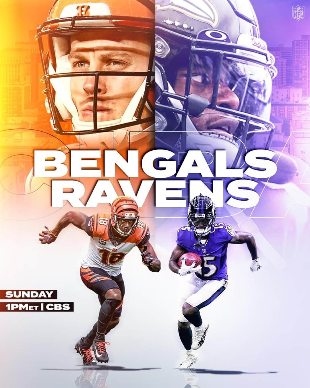 NFLさんのインスタグラム写真 - (NFLInstagram)「@bengals. @ravens. Who's taking this AFC North tilt?⁣ ⁣ 📺: #CINvsBAL -- TOMORROW 1pm ET on CBS⁣ 📱: NFL app // Yahoo Sports app」10月11日 1時30分 - nfl