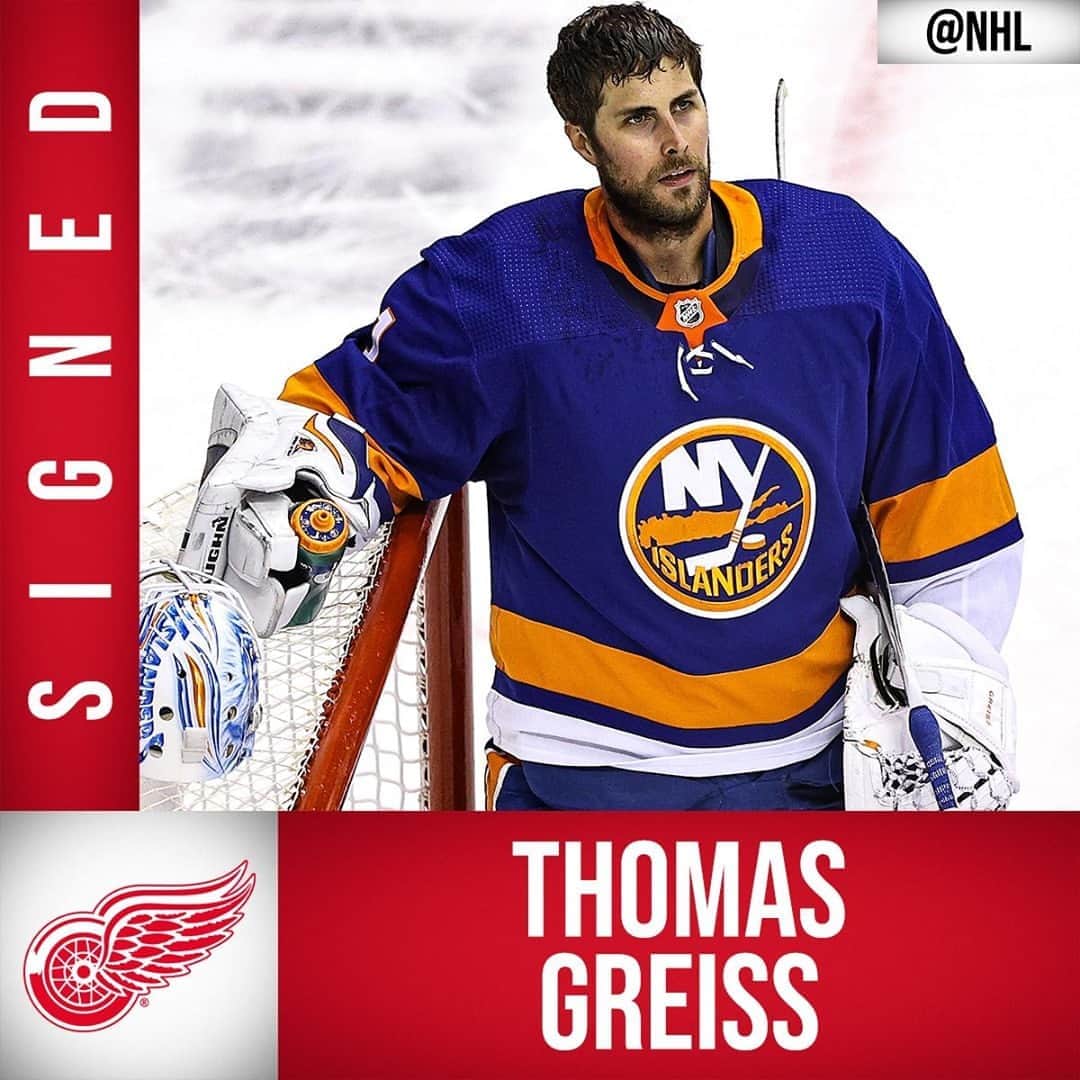 NHLさんのインスタグラム写真 - (NHLInstagram)「Another goalie off the #NHLFreeAgency list! @thomasgreiss1 has signed with the @detroitredwings.」10月11日 1時33分 - nhl
