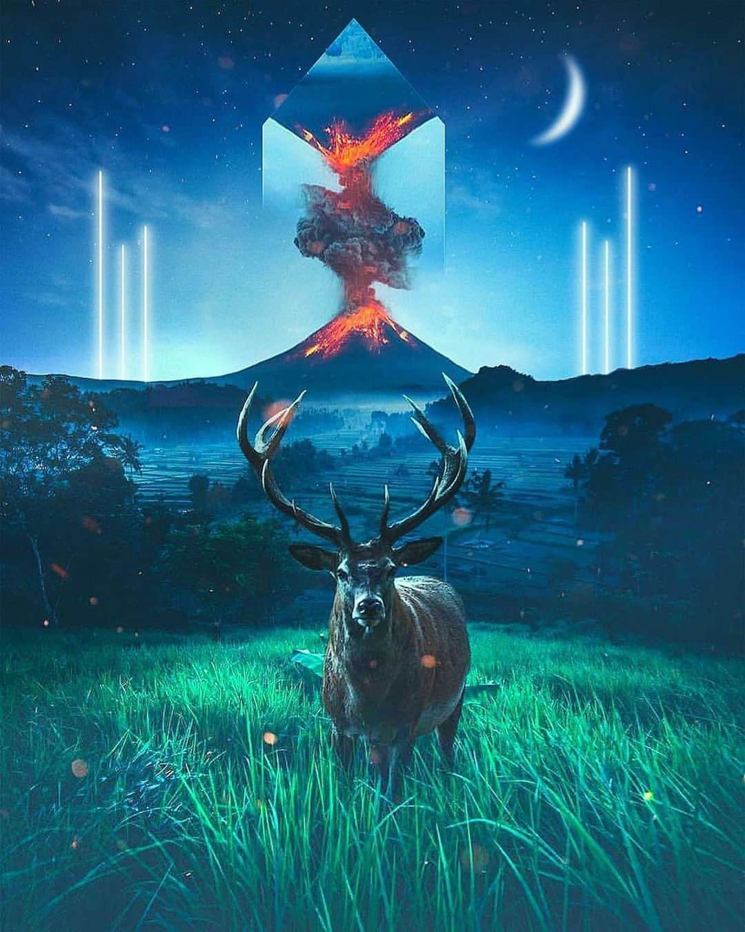 のインスタグラム：「What a fantasy work 🌚🌌 thank you @xeven_ab7__._」