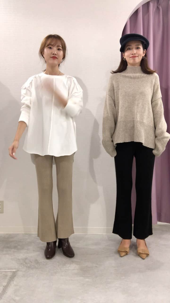 のインスタグラム：「mr5193 リブフレアパンツ」