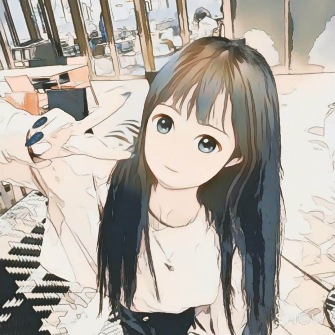 かれんさんのインスタグラム写真 - (かれんInstagram)「漫画フィルター綺麗に映るし普通に盛れてびっくりした  #snowcam#二次元SNOW#少女漫画フィルター」10月10日 19時23分 - _karen_0213_