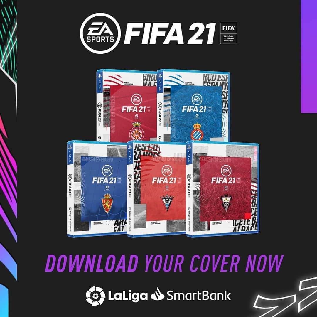 LFPさんのインスタグラム写真 - (LFPInstagram)「Want your #LaLigaSmartBank team's personalised #FIFA21 cover? Get it now it our Instagram Stories! 😍 • ¿Quieres la portada de tu equipo de #LaLiga SmartBank en #FIFA21? ¡Descárgatela en nuestros Instagram Stories! 😍」10月10日 19時54分 - laliga