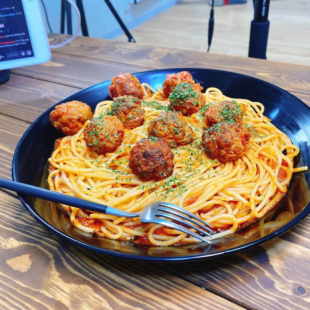 蛇足のインスタグラム：「ミートボールパスタ カリオストロのやつ」