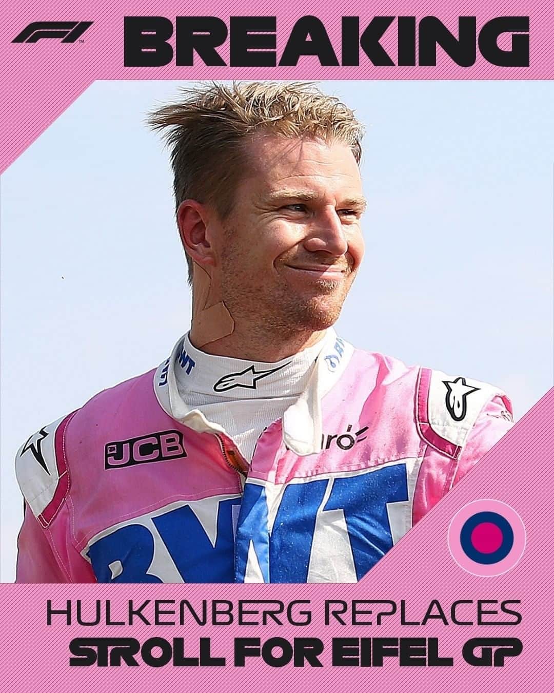 F1さんのインスタグラム写真 - (F1Instagram)「@hulkhulkenberg will drive for @racingpointf1 in this weekend’s Eifel Grand Prix after Lance Stroll was taken unwell . @racingpointf1: “Lance did not feel 100% this morning and the team took the decision not to run him for the rest of the event. Nico, who previously deputised for Sergio Perez at the Silverstone events, is familiar with the car and team already, and fortunately was in nearby Cologne” . #EifelGP 🇩🇪 #Formula1 #F1 @lance_stroll」10月10日 21時14分 - f1
