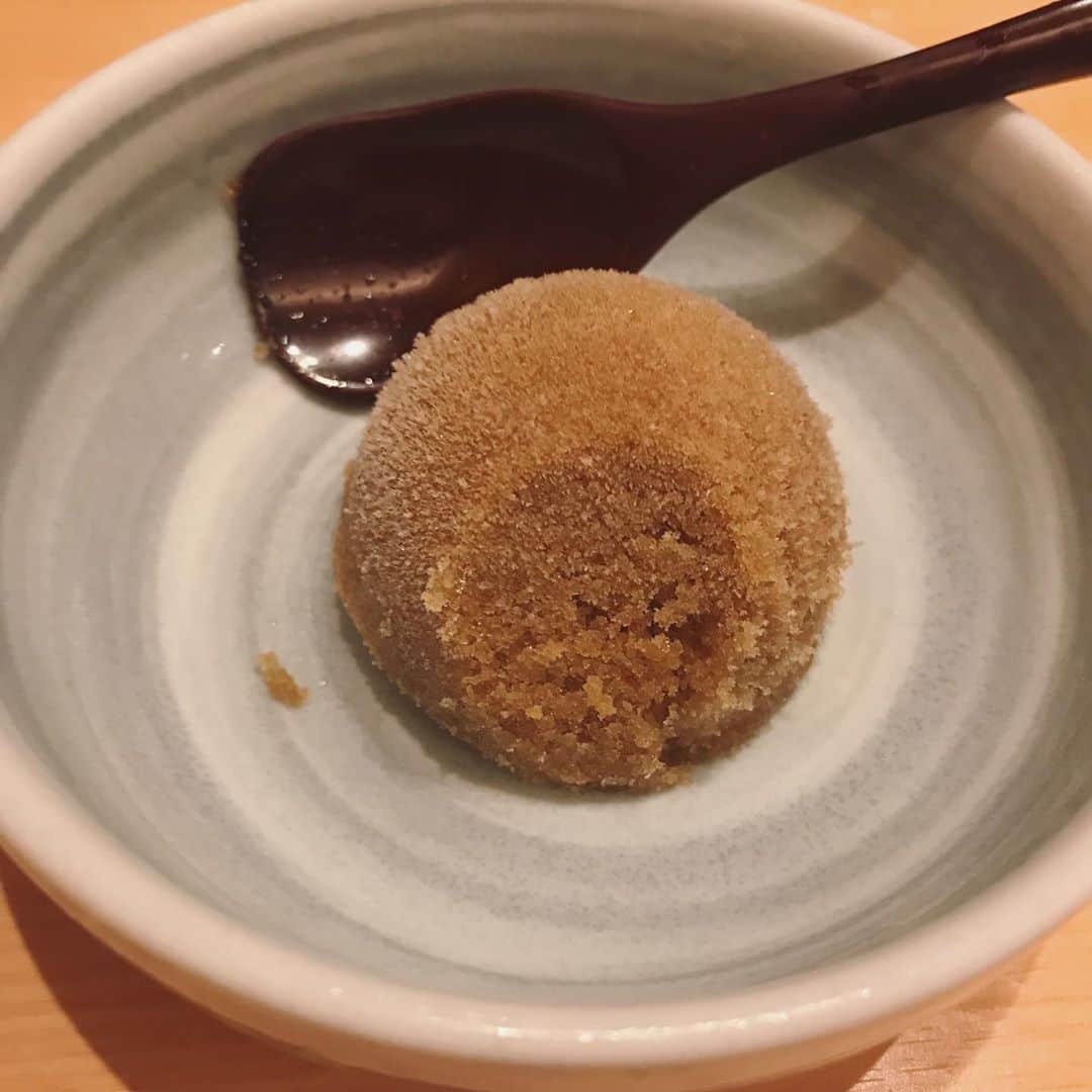 諸塚香奈実のインスタグラム：「. 食べかけ黒糖シャーベット」