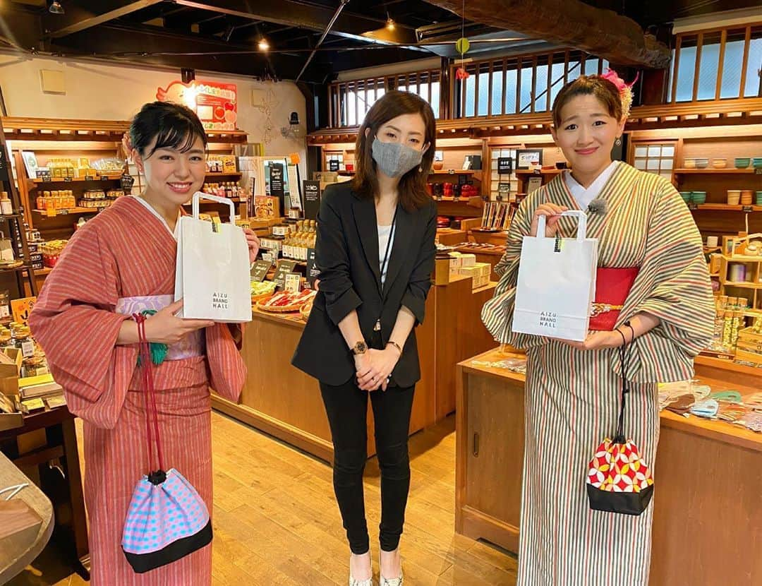 沙羅さんのインスタグラム写真 - (沙羅Instagram)「本日放送されました会津の思い出 〜続編〜⛰本当に空気がおいしくて体も心もスッキリしました😆﻿ 会津のこづゆが心にしみて、泣きそうになりました。﻿ みなさまのあたたかさに感謝です🍀﻿ お土産オススメSPOTは、会津ブランド館さん✨﻿ 会津ならではの繊細なお品ものばかりで、とても素敵な空間でした！会津木綿のピアスとゴムやフルーツカレーなどをプレゼントしてくださいました😭ありがとうございます！大事に使わせていただきます❤️﻿ 天然ガネゴンやあたたかいスタッフのみなさまにも、またお会いできますように🍀﻿ ﻿ 福島テレビ『わがまま！気まま！旅気分』﻿ 〜五感で楽しむ！あいづ女子旅〜ご覧頂いたみなさま﻿ ありがとうございました☺️﻿ ﻿ #福島テレビ﻿ #わがまま気まま旅気分﻿ #我如古アナウンサー﻿ #福島県﻿ #会津 #奥会津﻿ #霧幻峡﻿ #只見川﻿ #大河ドラマ﻿ #八重の桜🌸﻿ #新島八重さん﻿ #鉄砲﻿ #鶴ヶ城﻿ #綾瀬はるか さん﻿ #ものまね #沙羅」10月10日 21時31分 - sarapika128