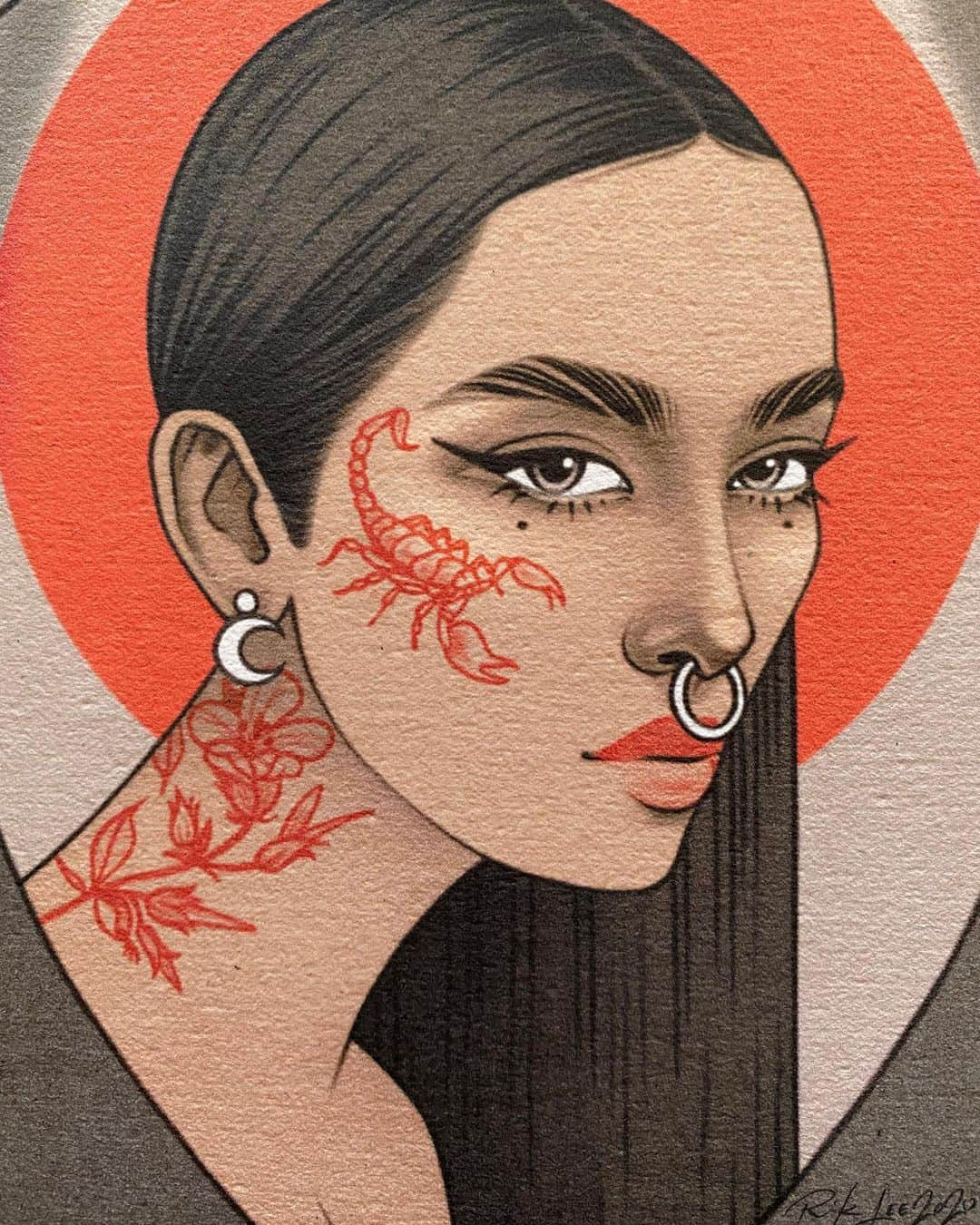 Rik Leeさんのインスタグラム写真 - (Rik LeeInstagram)「A few snaps of Scorpio. I’m really enjoying putting this Zodiac series together.  . Prints available now for anyone interested. Links in my bio. . #riklee #illustration #zodiac #starsigns #zodiacsigns #scorpio #tattoo #art #vase #drawing #design」10月10日 22時40分 - rikleeillustration