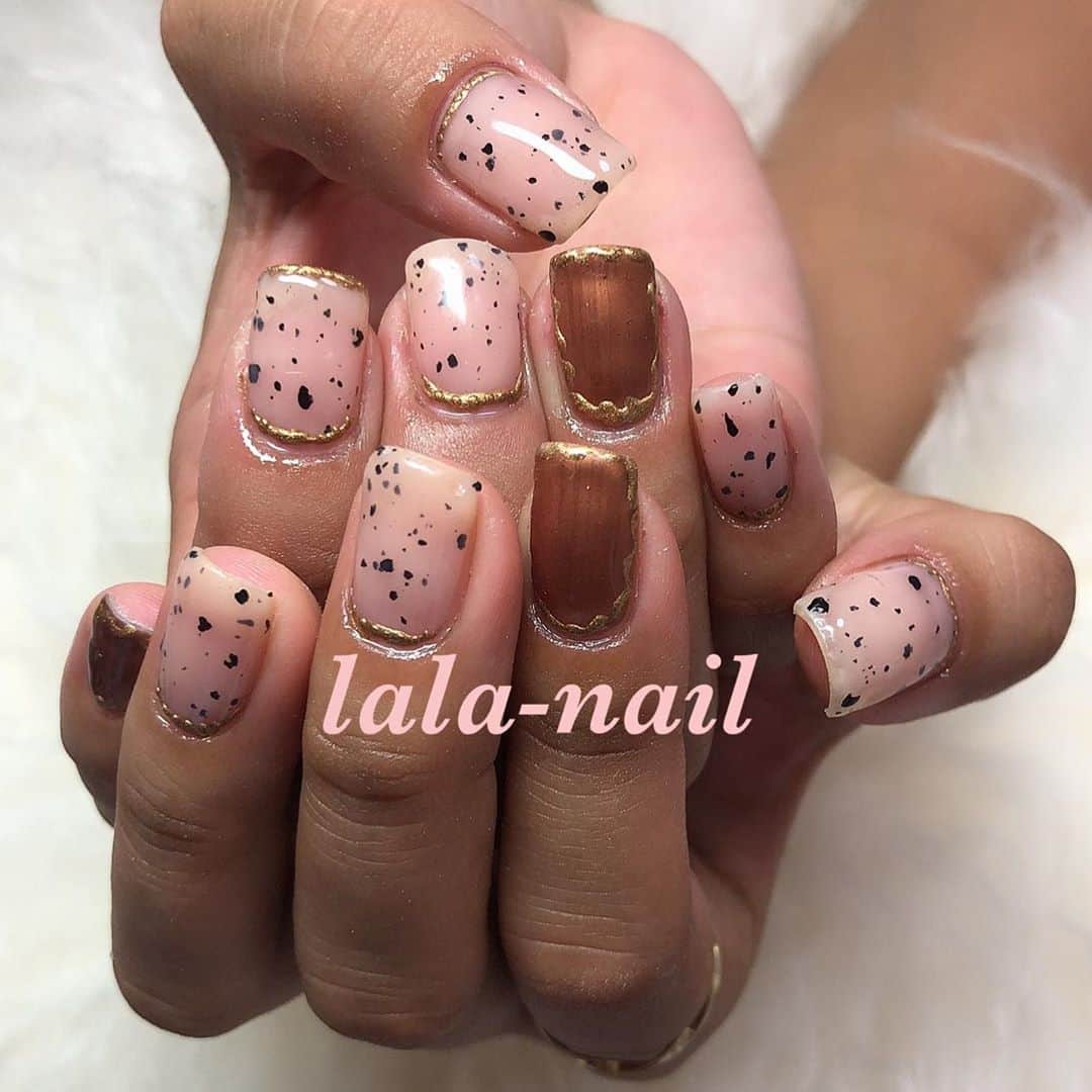 ETSUKOのインスタグラム：「ダルメシアンジェル可愛い💓💓💓  ネイルのご予約はDM又はトップページに載せているLINEからお願い致します❣️」