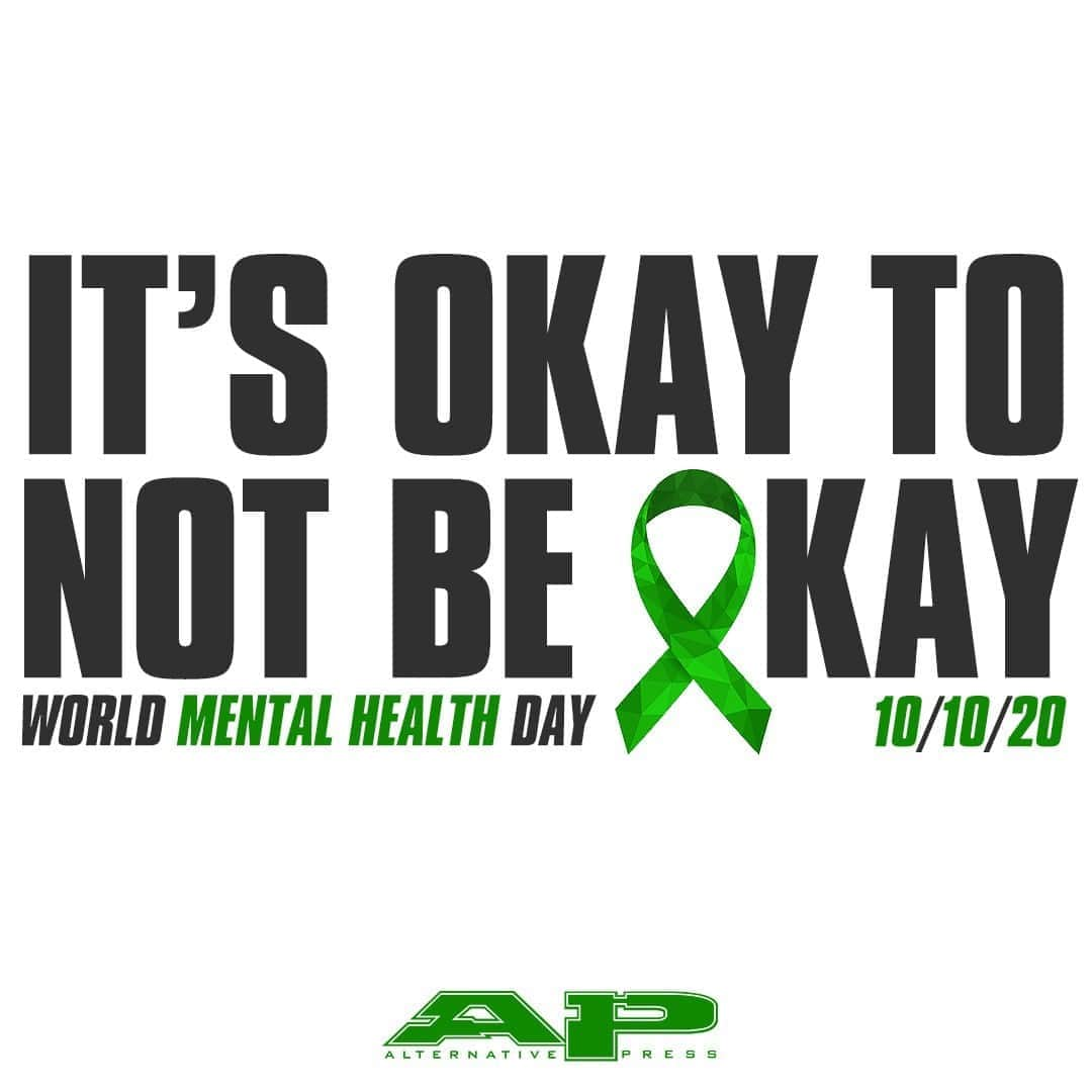 Alternative Pressさんのインスタグラム写真 - (Alternative PressInstagram)「It's okay to not be okay 💚⁠ .⁠ .⁠ .⁠ #worldmentalhealthday #mentalhealth #mentalhealthawareness #altpress #alternativepress」10月10日 23時01分 - altpress