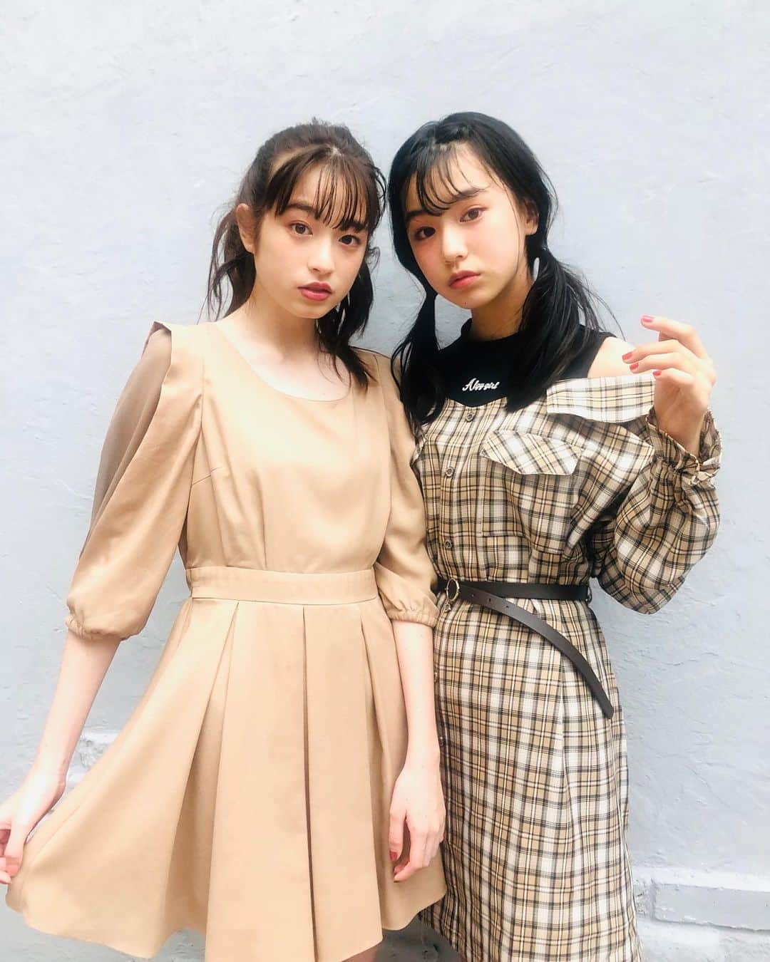 ニコ☆プチのインスタグラム：「🥨🥞🥜🍫🤎 . . 私服ぶらうんわんぴ🧸🤍 . . #葛西杏也菜  #森﨑美月」