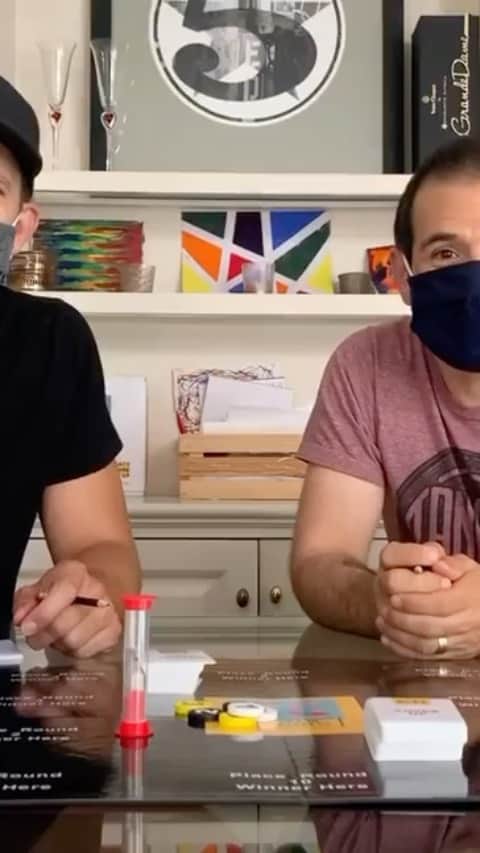 ブライス・ジョンソンのインスタグラム：「#repost @thedpcugame ・・・ DPCU creators Bryce & Perry play a round of DIRTY PICTURE COVER UP! 🤣🤣」