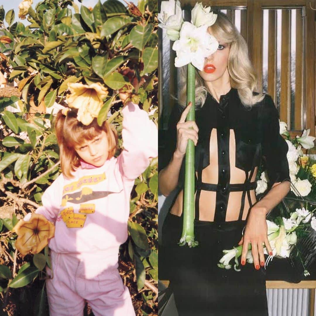 アニヤ・ルービックのインスタグラム：「Couldn’t resist another one .. same same series 1990 VS 2015 📸 MUM VS 📸 Walter Pfeiffer」