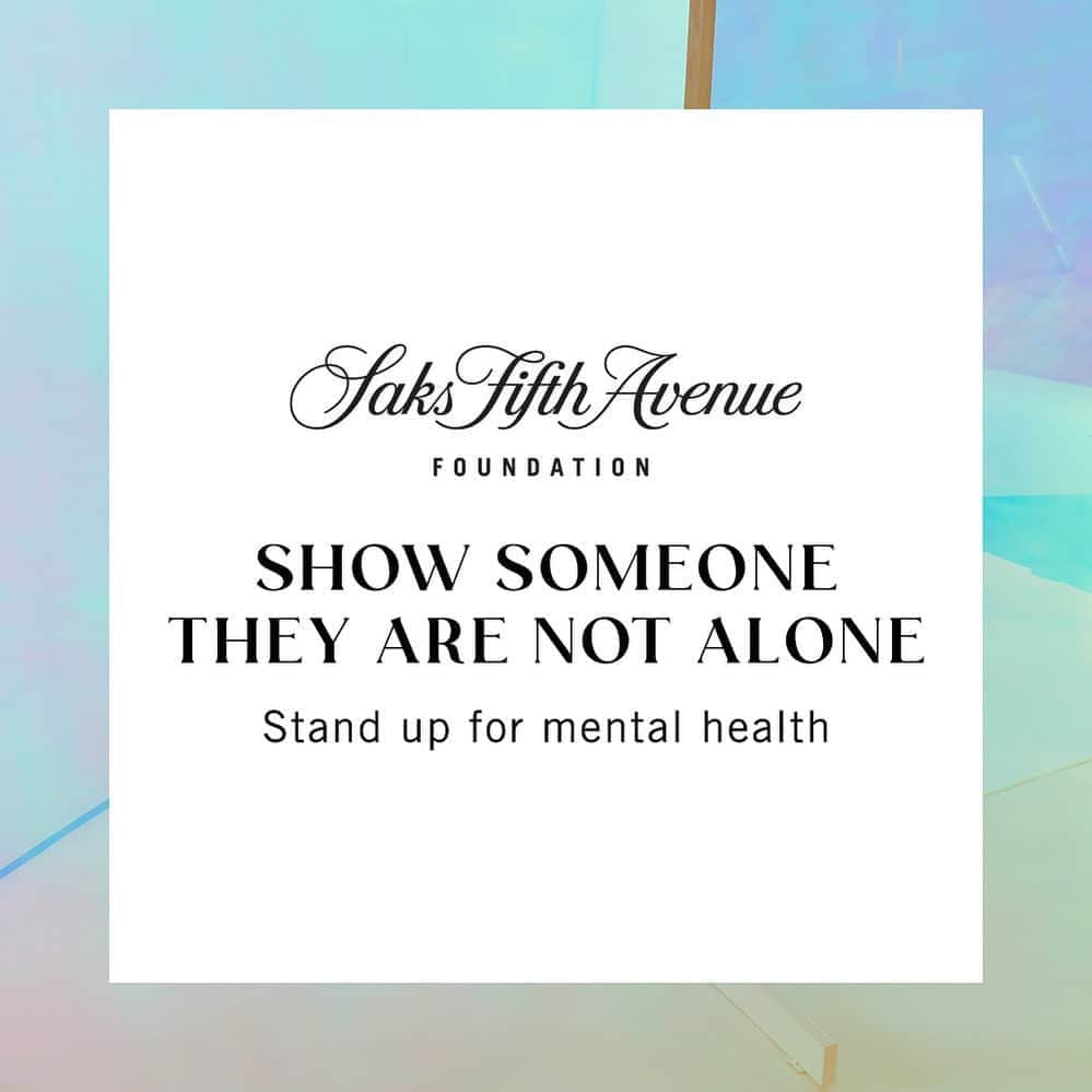 Saks Fifth Avenueのインスタグラム：「Today we honor World Mental Health Day. You can make a donation to the Saks Fifth Avenue Foundation with any Saks purchase, now through Friday, November 13. 100% of every dollar donated will support nonprofits working to make mental health a priority in every community. Visit saks.com/mentalhealth to donate now.」