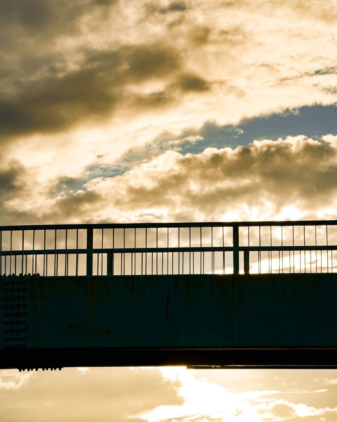 6151のインスタグラム：「黄昏空｜夜明けの空、雨に濡れた歩道橋。ここで珈琲を飲むのが日課。  レンズを絞ってシルエットも雲もシャープに。選べるレンズの多さもαの魅力のひとつ。  ---  SONYフルサイズミラーレス一眼 「α7C」で撮影した写真とコラムを公式サイトにて掲載中です。  SONY α Universe スペシャルコンテンツ 「NEWgeneration」 https://www.sony.jp/ichigan/a-universe/special_newgen/32.html  #ソニー #フルサイズミラーレス #α7c #SEL135F18GM #newgeneration #sony #alpha #sonyalpha #alphauniverse #a7c #撮影 #camera」