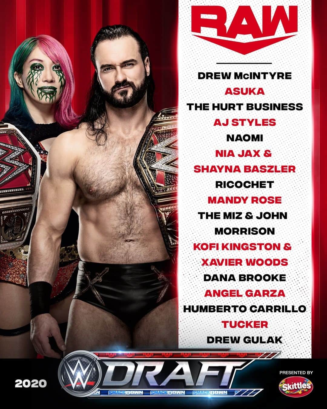 WWEさんのインスタグラム写真 - (WWEInstagram)「Which brand had a better first night: #SmackDown 🔵 or #WWERAW 🔴 ? #WWEDraft」10月11日 7時00分 - wwe