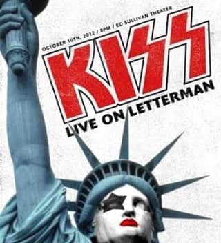 KISSさんのインスタグラム写真 - (KISSInstagram)「#KISSTORY - October 10, 2012 - #KISS rocked  "LIVE ON LETTERMAN!" to celebrate the 50th webcast of CBS Interactive's award-winning live webcast concert series.  The band tore through a scorching 10 song set at the legendary Ed Sullivan Theater in New York City. The concert was streamed live and on demand on CBS.com and VEVO.  Pictured is the official promotional poster made for the event.」10月11日 7時10分 - kissonline