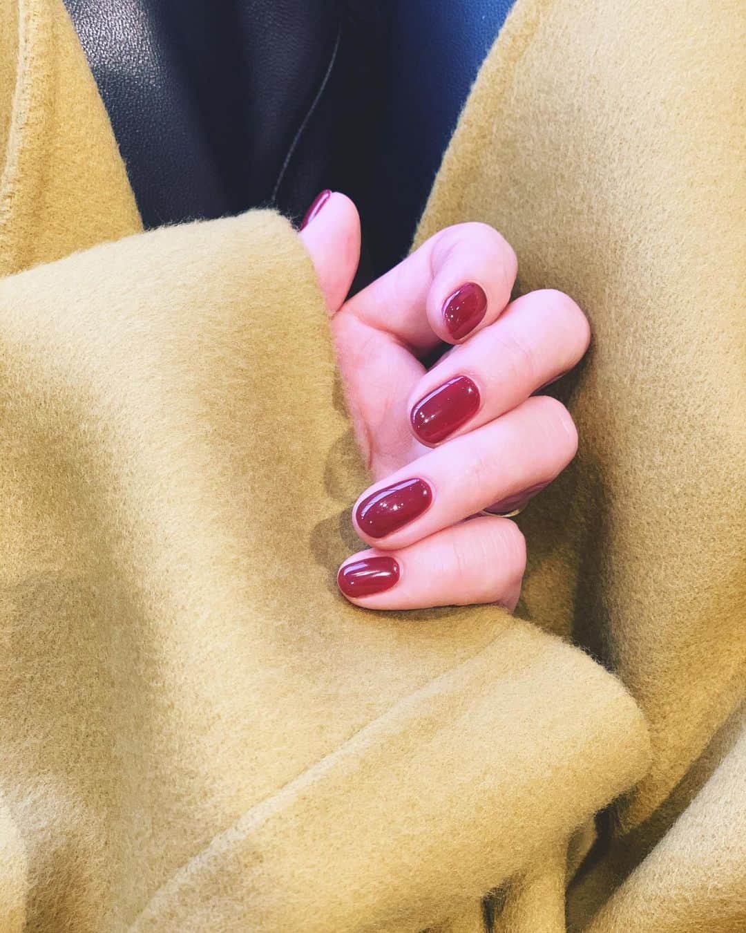 二ノ宮和佳子のインスタグラム：「New Color Bordeaux 💅  初めて担当してくれた21歳ネイリストさん、可愛くて刺激的だった♡ 一緒に作ったこのカラー気に入ってます ありがとうございました  #nail #color #bordeaux」