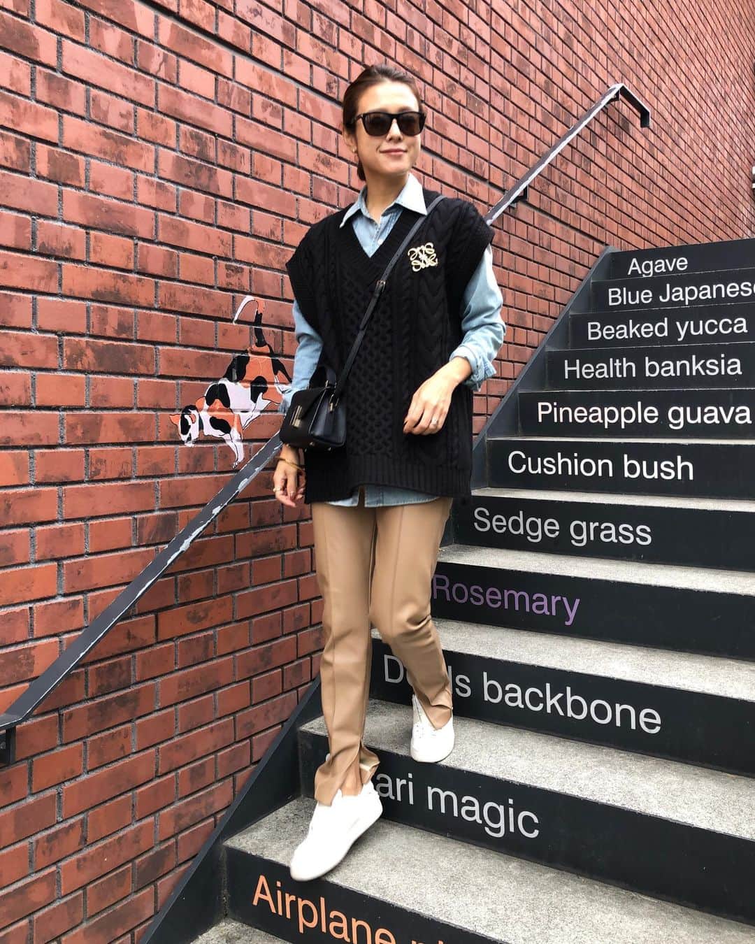 yukoさんのインスタグラム写真 - (yukoInstagram)「2020.10.11 ・ 久しぶりに横浜へ🎡 ジェットコースターに乗ったら、ぐったり…笑 暖かかったのでニットベストにデニシャツ🧶デニシャツ合わせも可愛いな♡ ・ vest #damefrank shirt #madisonblue  pants #zara shoes #valentino  bag #valextra」10月11日 20時43分 - sa_youu