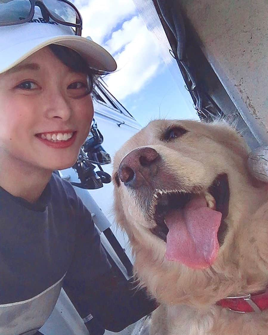 高本采実さんのインスタグラム写真 - (高本采実Instagram)「🐟 看板犬のはなちゃんです🐶  ルアーが大好きで 朝から昼までずーっと 投げる度にルアー追いかけてきて 眺めて見守ってくれました🐶🤍  (時差投稿) . . . . . #クロマグロ #マグロ #海のダイヤ #tuna #bluefintuna  #ナブラ #ナブラ打ち #キャスティング #看板犬 #はなちゃん #ゴールデンレトリバー  #太郎丸 #青森県 #竜飛崎 #大物釣り #魚好き #釣り #釣果 #釣り好き #釣りガール #大物ハンター #ルアルアチャンネル  #ブンブンイメージガール #アングラー #fishinggirl #钓鱼 #高本采実 #あやみん #ayamistagram」10月11日 12時05分 - ayami__summer