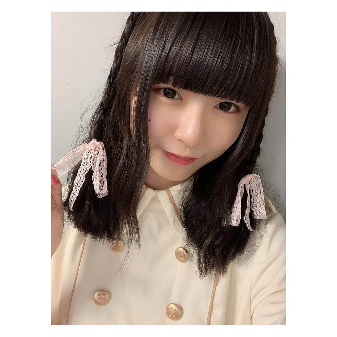 橋本美桜のインスタグラム：「1部(女の子限定)はレースのリボンつけてました🎀」