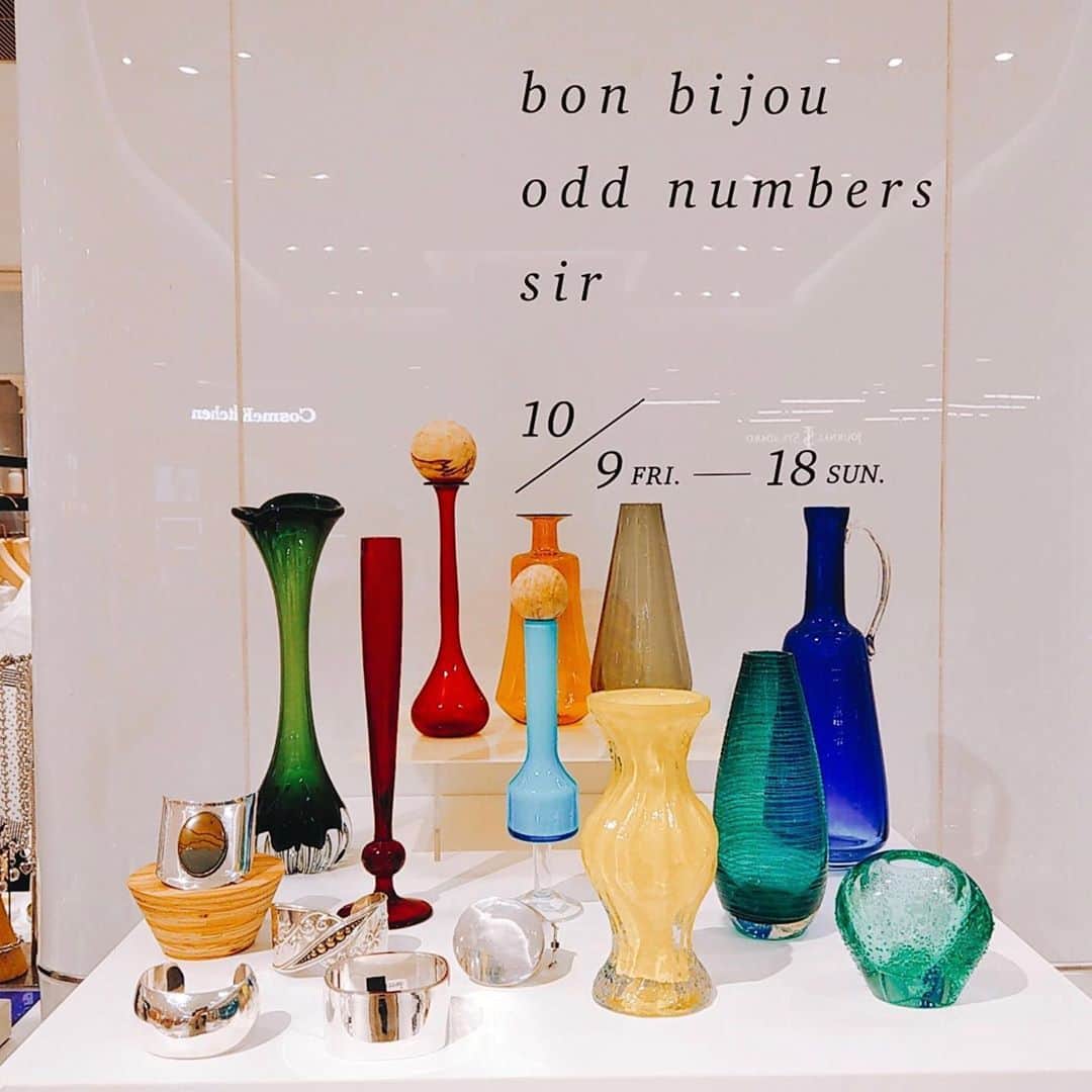 名古屋パルコさんのインスタグラム写真 - (名古屋パルコInstagram)「【西館1F/ object】﻿ －期間限定Open－﻿  ﻿ bon bijou(ボンビジュー)、﻿ oddnumbers(オッドナンバーズ)、﻿ sir(サー)の3ショップがセレクトした、個性豊かな1点物のヴィンテージのジュエリーや花瓶、ウエア、オリジナルアイテムなどユニセックスな品揃えを展開する大阪のセレクトショップが登場。﻿ ﻿ 日程：10/9（金）～10/18（日）﻿ 場所：西館１F　特設会場﻿ ﻿ #object#bonbijou#ボンビジュー#oddnumbers#オッドナンバーズ#sir#サー#セレクトショップ#アクセサリー#ヴィンテージ#名古屋#栄#矢場町#名古屋パルコ#PARCO#nagoyaparco」10月11日 17時59分 - parco_nagoya_official