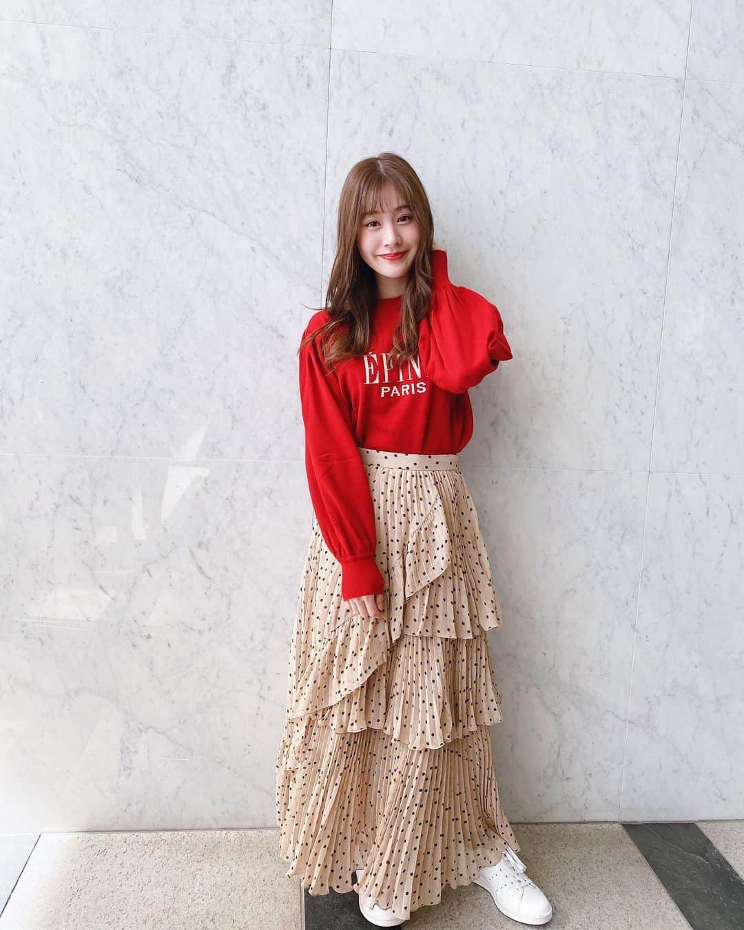 加藤美南のインスタグラム：「今日の私服です💫 お洋服タグ付けしてます🏷」