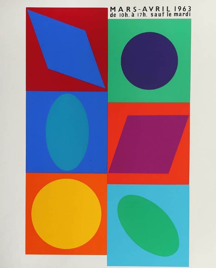 オーレリービダマンのインスタグラム：「Victor VASARELY - Musée des Arts Décoratifs - Paris, 1963 #inspiration #aureliebidermann」