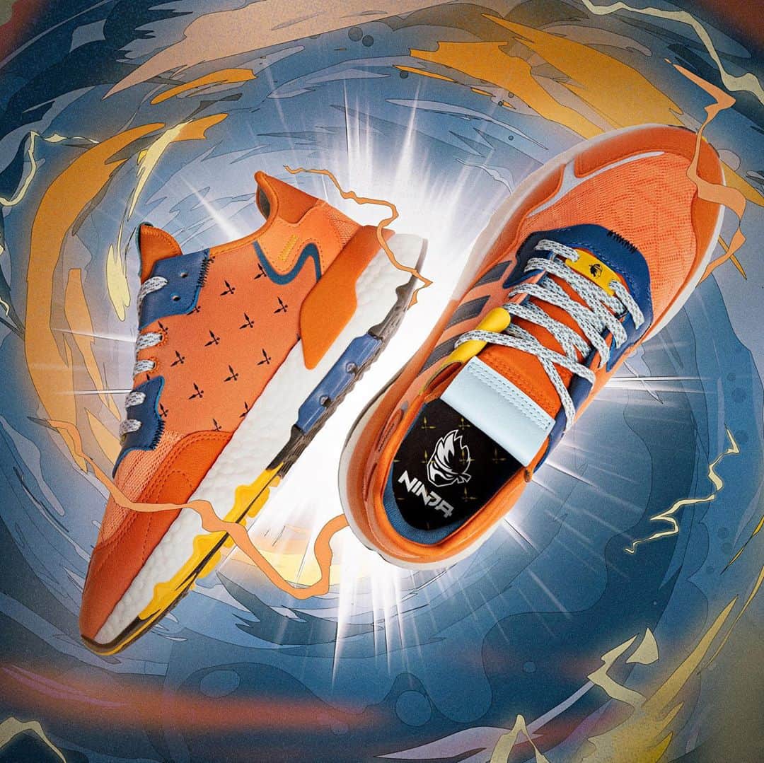 Foot Lockerさんのインスタグラム写真 - (Foot LockerInstagram)「Lightweight sneakers with energy returning cushioning! 🎮 ⚡ @NINJA x #adidas 'Chase the Spark' collection drops 10/14」10月12日 6時33分 - footlocker