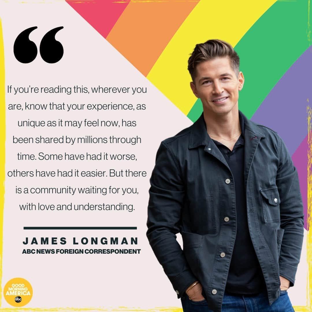 Good Morning Americaさんのインスタグラム写真 - (Good Morning AmericaInstagram)「"You’ll feel as though your life has only just begun."  @ABC Foreign Correspondent @JamesAALongman shares his story for #NationalComingOutDay.」10月12日 6時20分 - goodmorningamerica