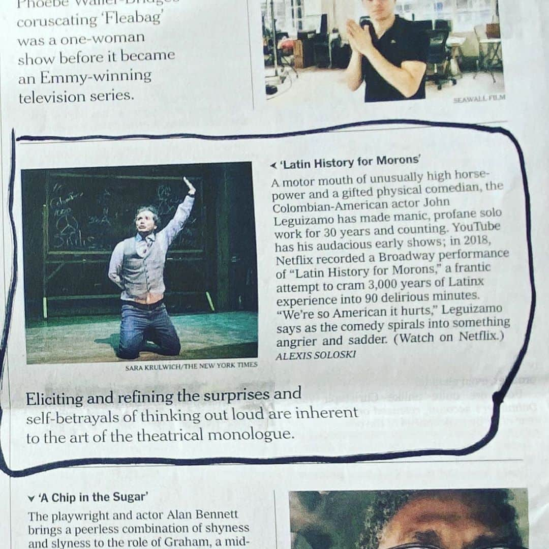 ジョン・レグイザモさんのインスタグラム写真 - (ジョン・レグイザモInstagram)「Got quarantine pick of the best in the @nytimes so you know it’s legit!! Wow! #latinhistoryformorons good to warch during #latinohistorymonth #hispanicheritagemonth」10月12日 0時33分 - johnleguizamo