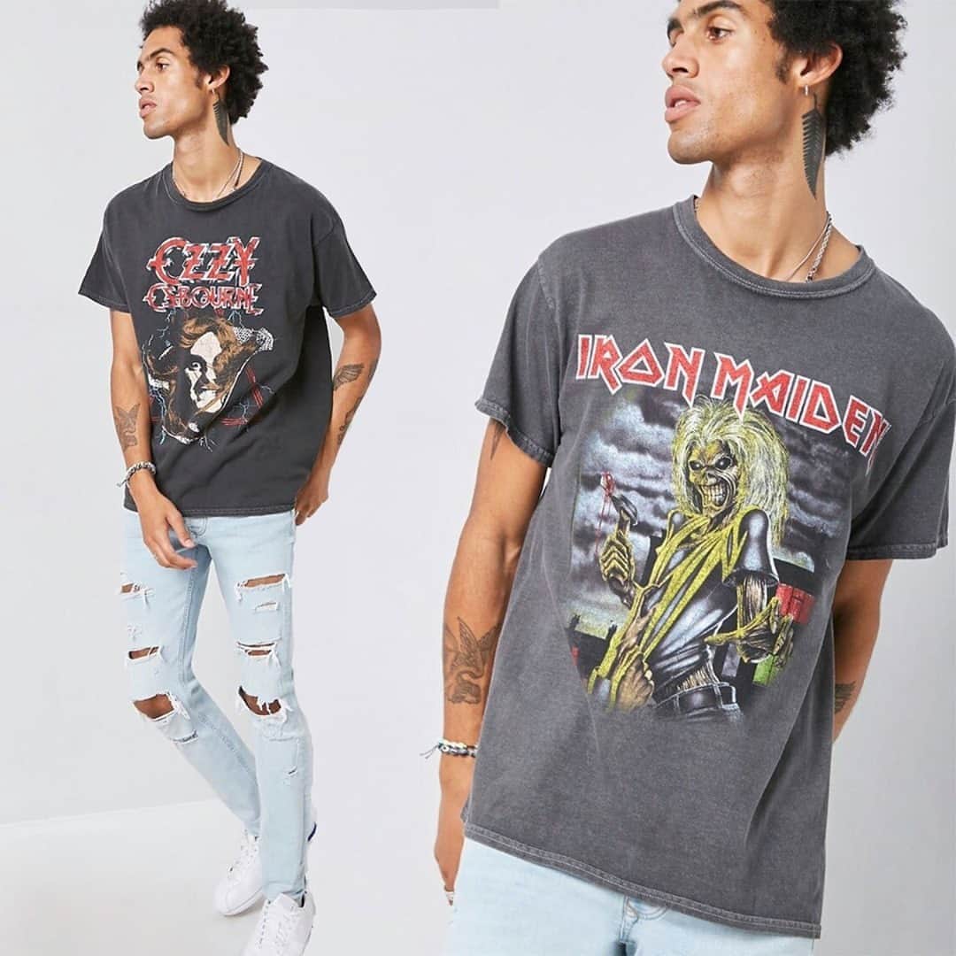 Forever 21 Menさんのインスタグラム写真 - (Forever 21 MenInstagram)「NEW GRAPHIC TEES now available online !⚡️⚡️ Which one are you copping?⠀ ⠀ ----⠀ search:⠀ Iron Maiden Graphic Tee⠀ Ozzy Osbourne Graphic Tee」10月12日 1時00分 - forever21men