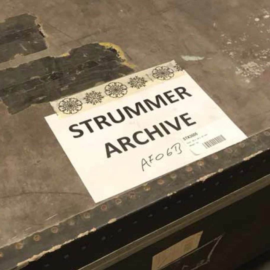 のインスタグラム：「We've come together with the Joe Strummer estate to create a unique collection that honors the iconic lead singer of The Clash. As one of the most recognizable figures in punk history, Strummer inspired our brand from the beginning. Given access to his closet, each piece is a genuine reflection of Joe. From his style, to his art, and above all his rebellious view of the world. His music and spirit reflect the ideals of the brand, and this collection is a tribute to the iconic @joestrummerofficial.   #brixtonxstrummer」