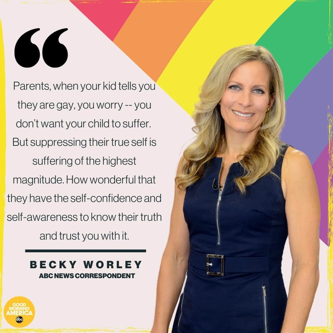 Good Morning Americaさんのインスタグラム写真 - (Good Morning AmericaInstagram)「#NationalComingOutDay: "This isn’t everyone’s story, but it’s my story and it can happen for your child too."  @ABCNews' @beckyworleytech shares her life and experience at the link in bio with a message to parents, as a mom herself.」10月12日 4時28分 - goodmorningamerica