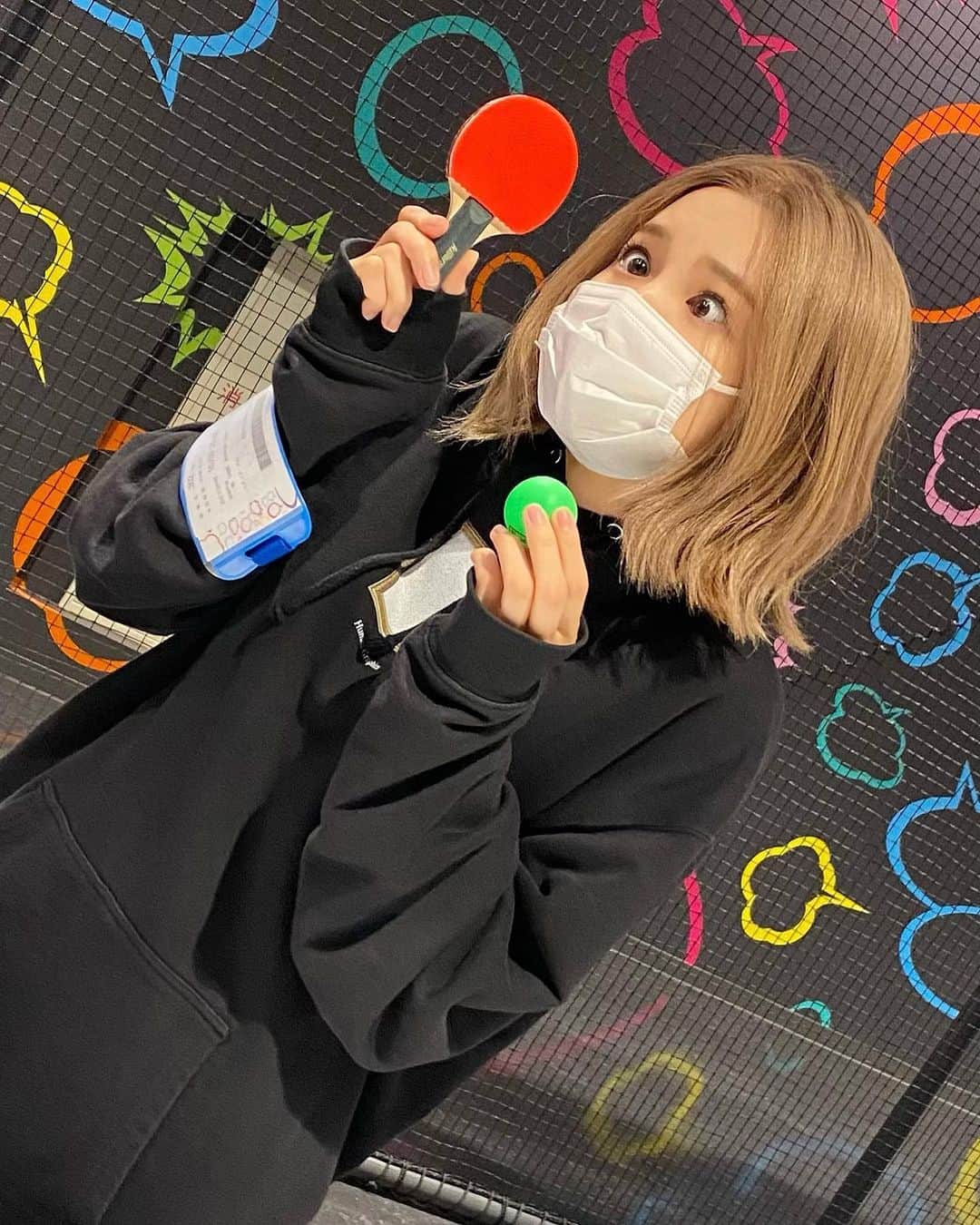 富久美玲のインスタグラム：「_ . マスクしながらのスポーツは過激🏓 けど沢山汗かいて楽しめました！！！ . #vspark#ららぽーと#東郷」