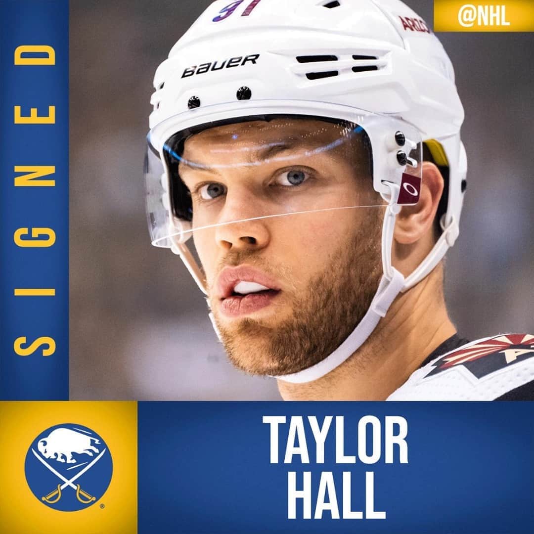 NHLさんのインスタグラム写真 - (NHLInstagram)「Taylor Hall (@hallsy09) is headed to the @BuffaloSabres! 🚨 #NHLFreeAgency」10月12日 9時13分 - nhl