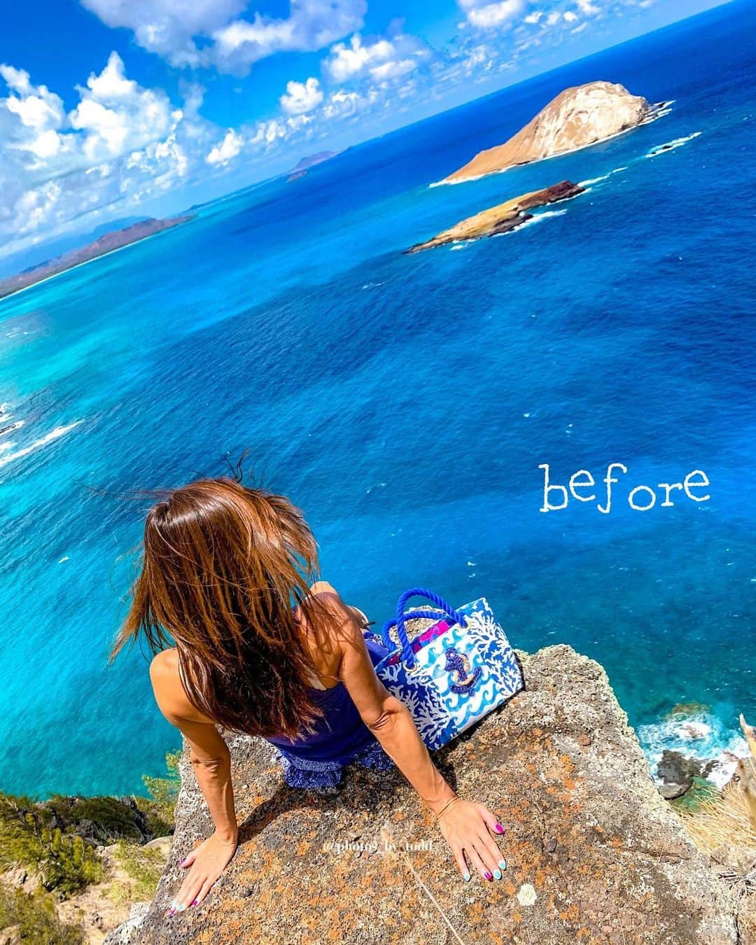 Moco Lima Hawaiiさんのインスタグラム写真 - (Moco Lima HawaiiInstagram)「綺麗な海に♡  Before After 格好つけて撮ってみましたが怖くて実際はこんな感じ🤣Photo credit @photos_by_todd   この綺麗な海がゴミだらけになって欲しくないです。モコリマハワイはハワイに流れ着く浮遊ゴミを処分する @aloha_ocean_plus の活動を応援しています。皆さまもどうぞ一緒に応援してください♡ Hawaii NPO 「alohaoceanplus」  #hawaii#ocean#clean#environment#respectnature#beautifulearth#now#cleanup#blueocean#bluewave#bluesky#sunday#afternoon#ハワイ#海#環境保護#魚#コーラル#地球#環境問題#今#モコリマハワイ#デザイナー#綺麗な海#守る#日曜日」10月12日 9時26分 - mocolimahawaii