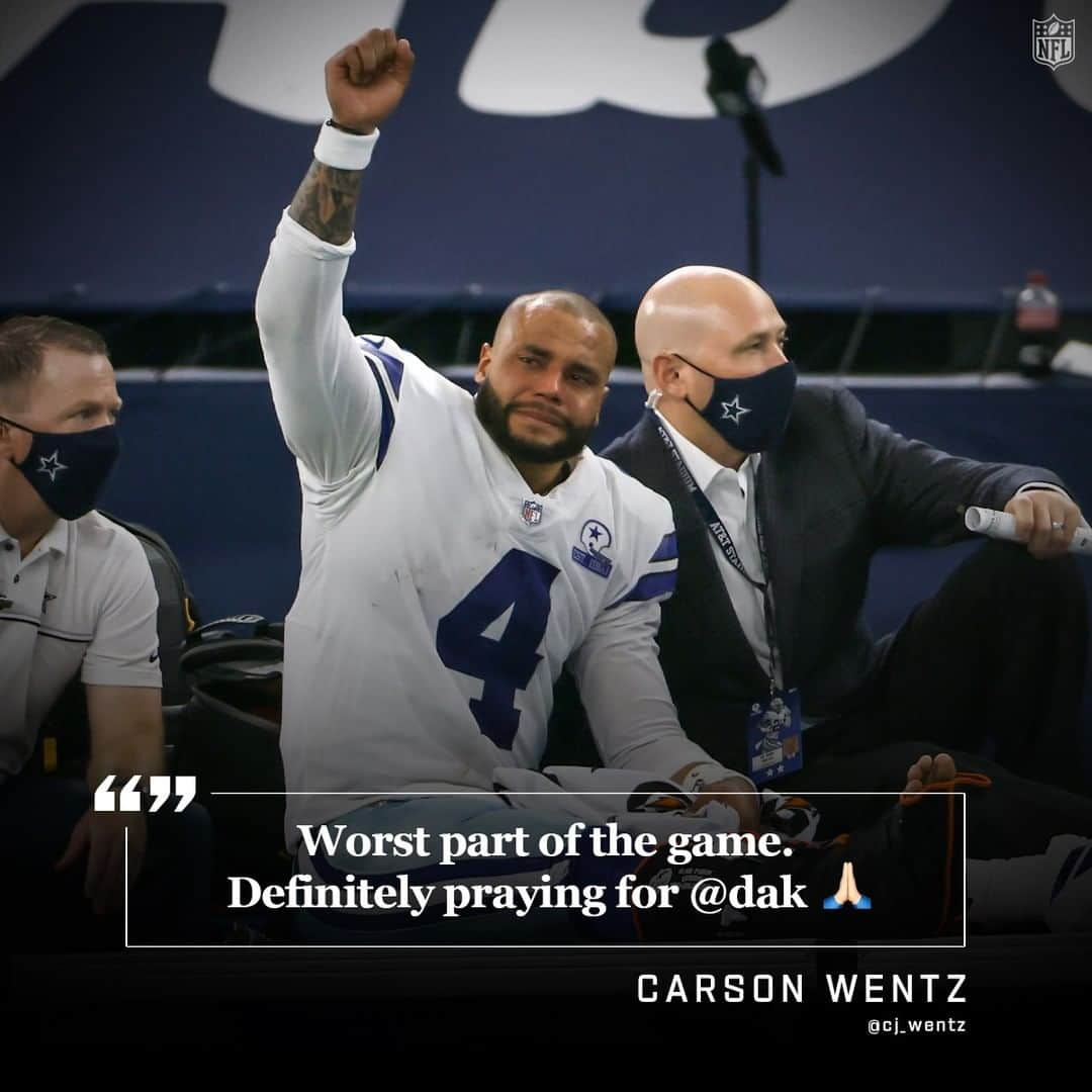 NFLさんのインスタグラム写真 - (NFLInstagram)「Players around the league show support for Dak Prescott.」10月12日 9時41分 - nfl